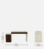 Eskada Executive Desk In Ivory & Walnut Finish With File Cabinate