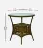 Esperance Wicker Table And Chair Set In Brown Finish