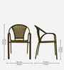 Esperance Wicker Table And Chair Set In Brown Finish