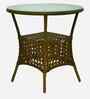 Esperance Wicker Table And Chair Set In Brown Finish