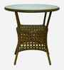 Esperance Wicker Table And Chair Set In Brown Finish