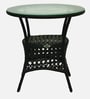 Esperance Wicker Table And Chair Set In Black Finish
