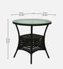 Esperance Wicker Table And Chair Set In Black Finish
