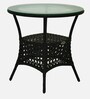 Esperance Wicker Table And Chair Set In Black Finish