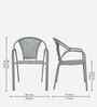Esperance Wicker Table And Chair ( With 4 Chairs )Set In White And Black Finish