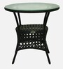 Esperance Wicker Table And Chair Set In Black Finish