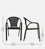 Esperance Wicker Table And Chair Set In Black Finish
