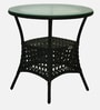 Esperance Wicker Table And Chair Set In Black Finish