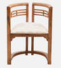 Espino Teak Wood Arm Chair In Teak Finish (Set of 2)