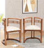 Espino Teak Wood Arm Chair In Teak Finish (Set of 2)