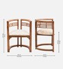 Espino Teak Wood Arm Chair In Teak Finish (Set of 2)
