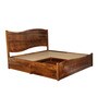 Espiral Sheesham Wood King Size Bed With Drawer Storage In Provincial Teak Finish