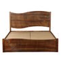 Espiral Sheesham Wood King Size Bed With Drawer Storage In Provincial Teak Finish