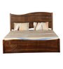 Espiral Sheesham Wood King Size Bed With Drawer Storage In Provincial Teak Finish