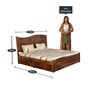 Espiral Sheesham Wood King Size Bed With Drawer Storage In Provincial Teak Finish