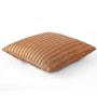 Espresso Copper Print 100% Cotton Stripe Foil Print 16X16 Inches Knitted Cushion Cover