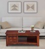 Kazan Sheesham Wood Coffee Table in Scratch Resistant Honey Oak Finish