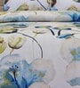 Green Floral 144 TC Cotton Queen Sized Bed Sheets with 2 Pillow Covers