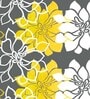 Grey Floral 144 TC Cotton Queen Sized Bed Sheets with 2 Pillow Covers