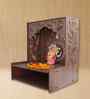 Essentials Wooden Temple for Home with Spacious Shelf & Inbuilt Focus Lights