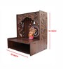 Essentials Wooden Temple for Home with Spacious Shelf & Inbuilt Focus Lights
