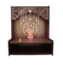 Essentials Wooden Temple for Home with Spacious Shelf & Inbuilt Focus Lights