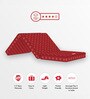 Essentio 3 Fold Reversible PU Foam 4 Inch In Maroon Colour Queen Foldable Mattress