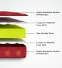 Essentio 3 Fold Reversible Travel Bed at FACTORY RATE PU Foam 3 Inches Queen Size Mattress in Maroon Colour