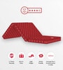Essentio 3 Fold Reversible Travel Bed at FACTORY RATE PU Foam 3 Inches Queen Size Mattress in Maroon Colour