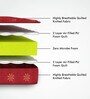 Essentio 3 Fold Reversible Travel Bed at FACTORY RATE PU Foam 4 Inches Single Size Mattress in Maroon Colour