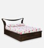 Estana Queen Size Bed in Brown Colour with Hydrualic Storage
