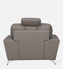 Averio Half Leather 1 Seater Sofa In Buff Colour