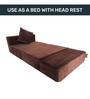 Estella 8 Inch Foam (72x30) In Brown Colour Single Size Sofa Cum Foldable Mattress