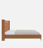 Estrella Upholstered King Size Bed In Rust Colour