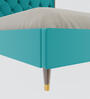 Estrella Upholstered King Size Bed In Turquoise Colour