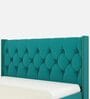 Estrella Upholstered King Size Bed In Turquoise Colour