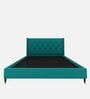 Estrella Upholstered King Size Bed In Turquoise Colour