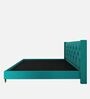 Estrella Upholstered King Size Bed In Turquoise Colour