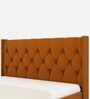 Estrella Upholstered King Size Bed In Rust Colour