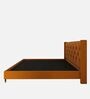 Estrella Upholstered King Size Bed In Rust Colour