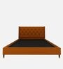 Estrella Upholstered King Size Bed In Rust Colour
