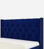 Estrella Upholstered Queen Size Bed In Midnight Blue Colour