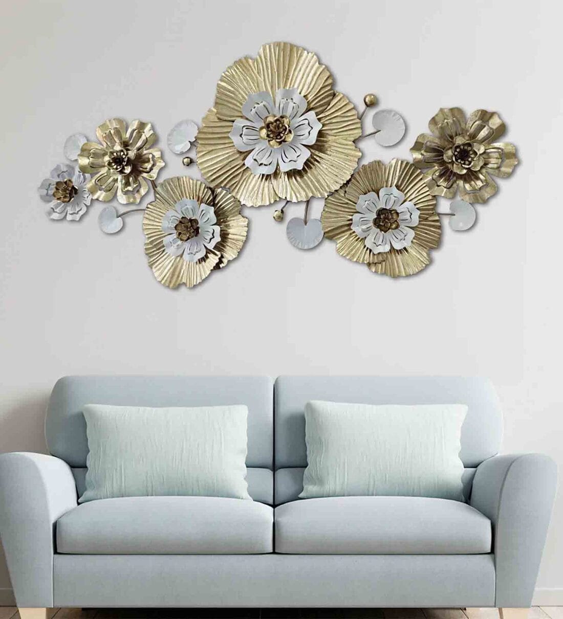 Buy Eternal Sunshine Floral Metal Wall Art in Multicolour by Dekor