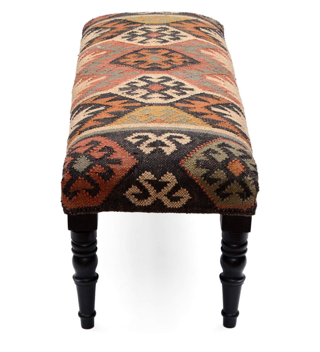 Buy Ethnic Kilim Bench in Multi Colour by Natural Furnish Online