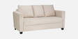 Ethos Velvet Fabric 3 Seater Sofa In Beige Colour