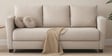 Ethos Velvet Fabric 3 Seater Sofa In Beige Colour