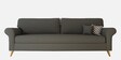 Eton 3 Seater Fabric Sofa In Dark Grey Colour