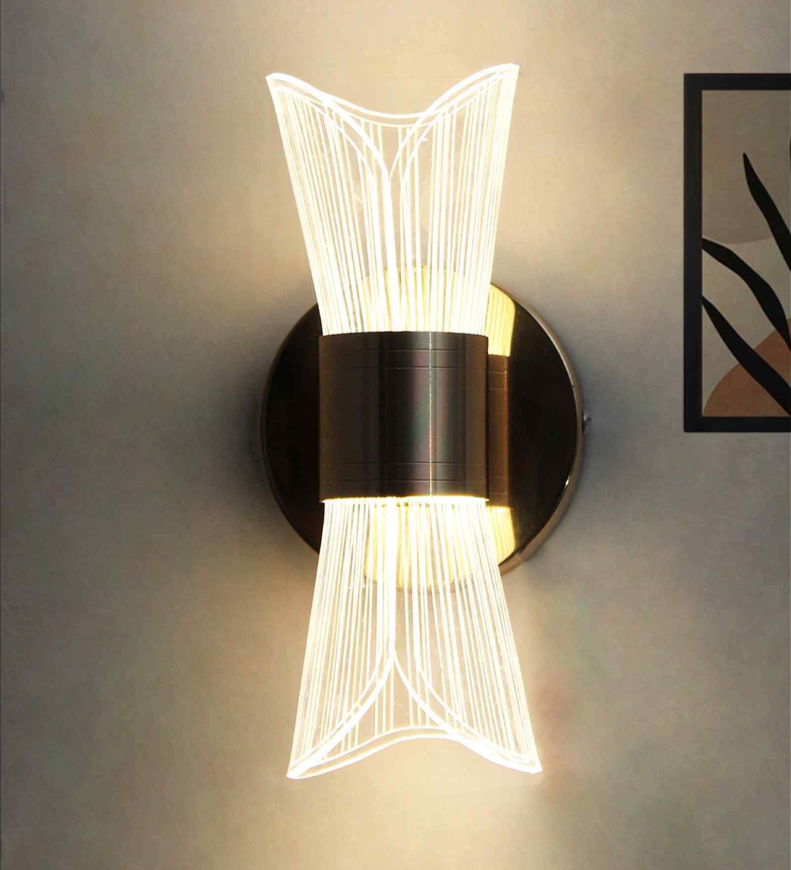 Etched Acrylic Design Wall Sconce