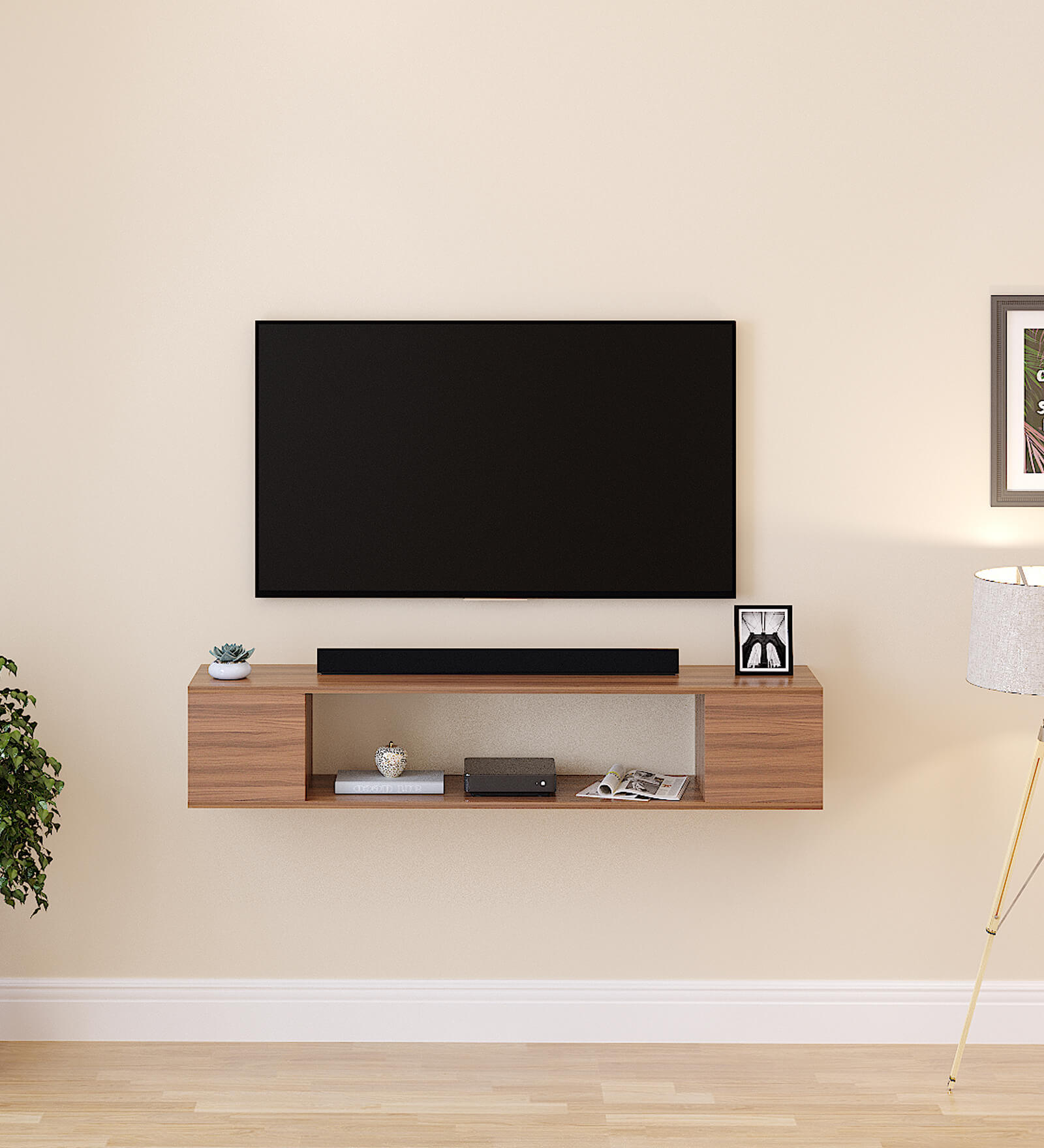 Ether Tv Unit In Exotic Teak Finish