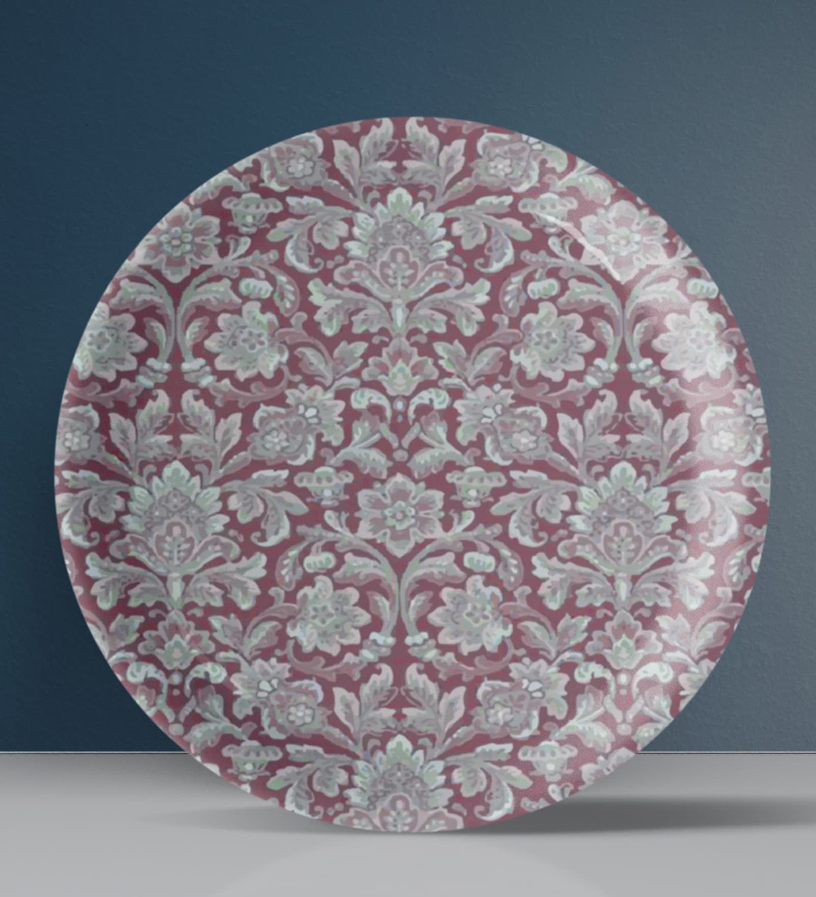 Ethnic Floral Porcelain Wall Plate